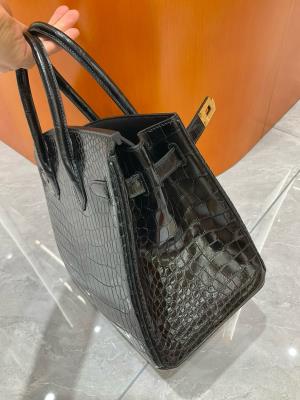 wholesale quality hermes birkin 30 shinny niloticus crocodile 89 noir ghd